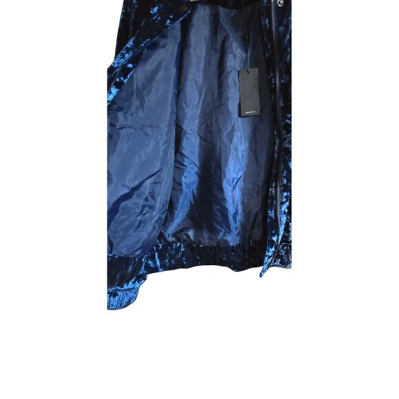 Joe's Jeans Lexi Jacket Women's Medium Blue Crushed Velvet Full Zip NWT - Picture 6 of 11